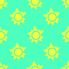 Sun pattern. Vector illustration. Colorful cartoon texture for children. Background