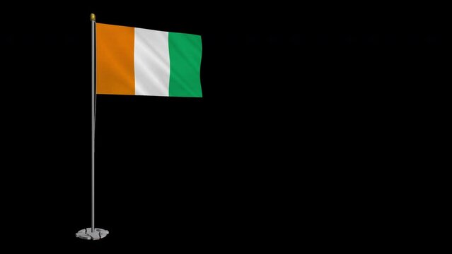 A_loop_video_of_the_entire_Cote_d_Ivoire_flag_swaying_in_the_wind.
