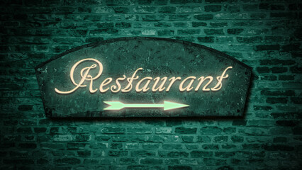 Street Sign to Restaurant