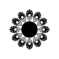 Circular pattern. Mandala. Round vector ornament.