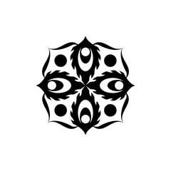 Circular pattern. Mandala. Round vector ornament.