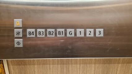 number  floor button in the elevator