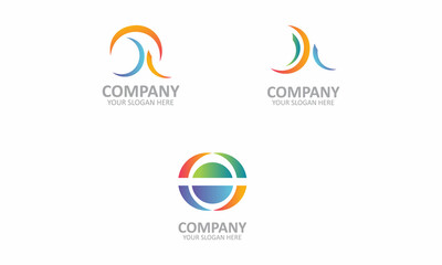 Creative Set Of AAO letter logo design