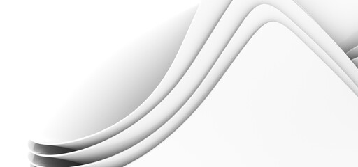 White Circular Building. Geometric Graphic Design