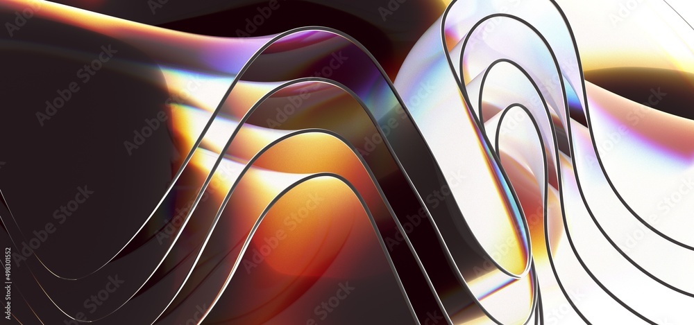 Poster Abstract fluid gradient shape flowing