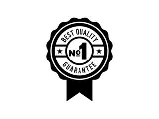 Vintage Label with riboon. Best Quality no 1 label Premium quality. best quality in the world, guaranted. Sign for 1st place. woth 5 stars. Symbol of victory. Business Vector illustration.