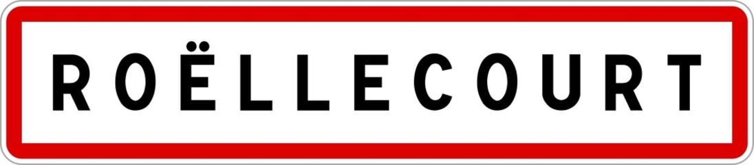 Panneau entrée ville agglomération Roëllecourt / Town entrance sign Roëllecourt
