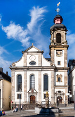 Fototapeta premium Church Maria Himmelfahrt in Hachenburg, Westerwald, Germany
