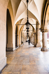 passage in the cloth hall in Krakow - obrazy, fototapety, plakaty