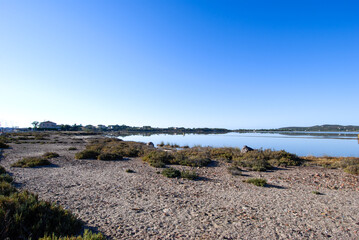 Salt lake in Carloforte, Sardinia - Italy