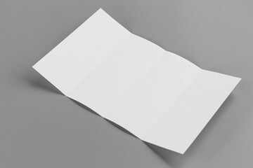 Blank portrait mock-up paper. brochure magazine isolated on gray, changeable background / white paper isolated on gray