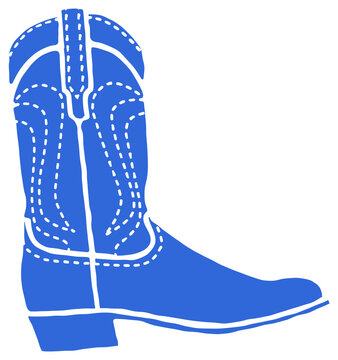 Vintage Cowboy Boot Vector