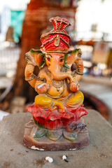 Colorful statue of Lord Ganesha a Hindu God, Bikaner, Rajasthan, India, Asia