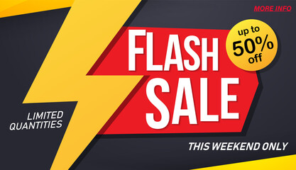 Flash Sale banner template design. vector EPS 10