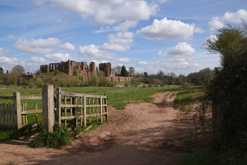 Fototapeta na wymiar a path leading to an english castle