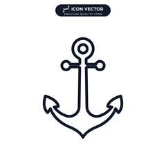 anchor icon symbol template for graphic and web design collection logo vector illustration