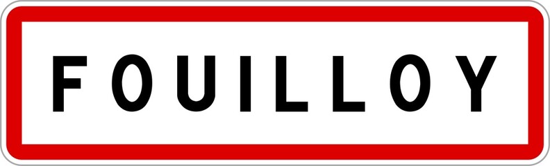 Panneau entrée ville agglomération Fouilloy / Town entrance sign Fouilloy