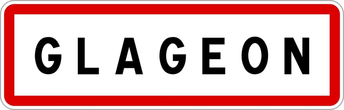 Panneau entrée ville agglomération Glageon / Town entrance sign Glageon