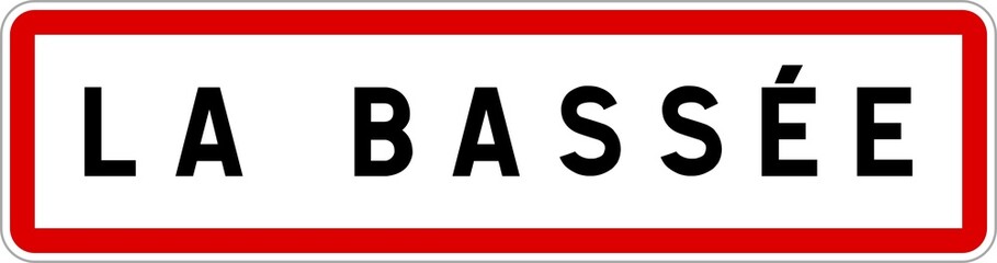 Panneau entrée ville agglomération La Bassée / Town entrance sign La Bassée