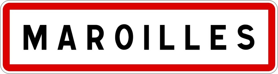 Panneau entrée ville agglomération Maroilles / Town entrance sign Maroilles