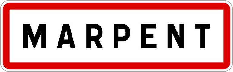 Panneau entrée ville agglomération Marpent / Town entrance sign Marpent