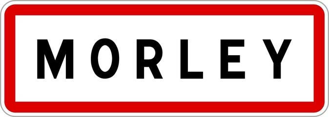 Obraz premium Panneau entrée ville agglomération Morley / Town entrance sign Morley