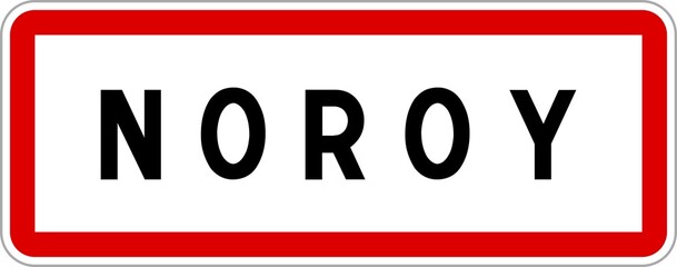 Panneau entrée ville agglomération Noroy / Town entrance sign Noroy