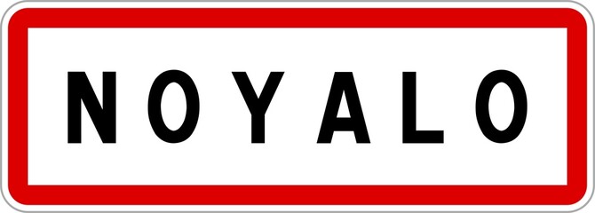 Panneau entrée ville agglomération Noyalo / Town entrance sign Noyalo