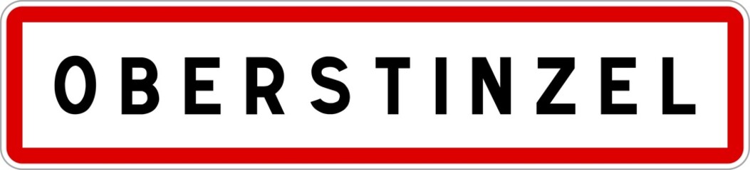 Panneau entrée ville agglomération Oberstinzel / Town entrance sign Oberstinzel