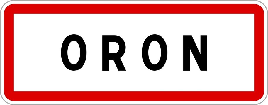Panneau entr&eacute;e ville agglom&eacute;ration Oron / Town entrance sign Oron