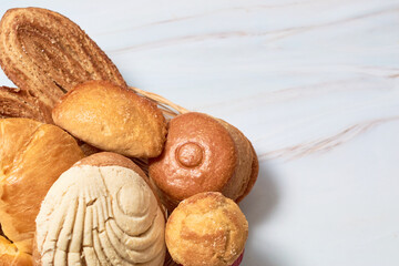 Traditional Mexican sweet bread. Mexican pastry.
