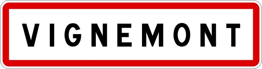 Panneau entrée ville agglomération Vignemont / Town entrance sign Vignemont