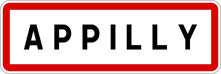 Panneau entrée ville agglomération Appilly / Town entrance sign Appilly