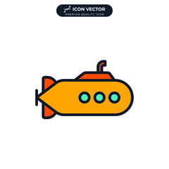 submarine icon symbol template for graphic and web design collection logo vector illustration