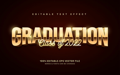 Gold graduation editable text effect template