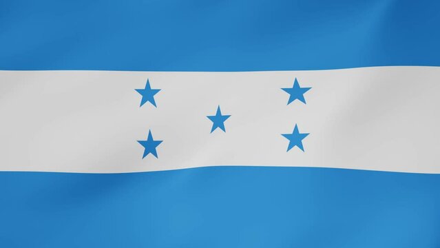 Bandera Animada, Honduras. 4K