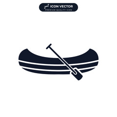 canoe icon symbol template for graphic and web design collection logo vector illustration