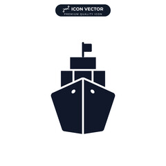ship icon symbol template for graphic and web design collection logo vector illustration