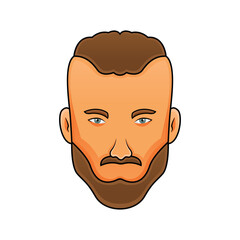 Viking head mascot illustration. Premium logo