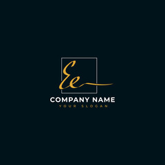 Ee Initial signature logo vector design