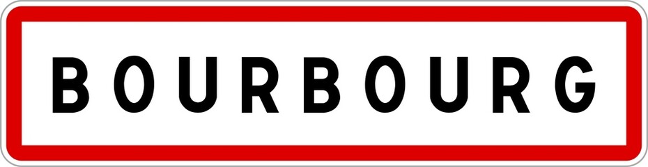 Panneau entrée ville agglomération Bourbourg / Town entrance sign Bourbourg
