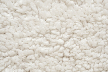 White fluffy fur fabric wool texture background