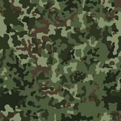 
Army green camouflage pattern, seamless street modern background, vector illustration.
