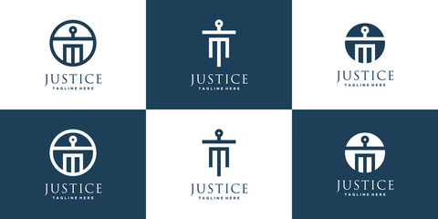 Lawyer logo design modern and unique Premium Vector