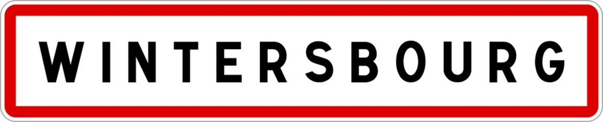 Panneau entrée ville agglomération Wintersbourg / Town entrance sign Wintersbourg