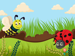 Obraz premium Insect Spring Background