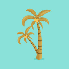 Coconut Tree Flat Style