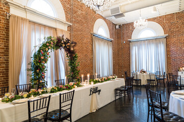 interior decor of a wedding reception 