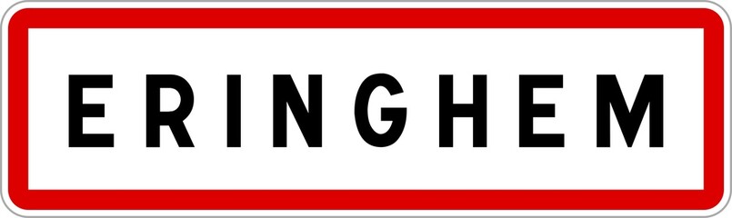 Panneau entrée ville agglomération Eringhem / Town entrance sign Eringhem