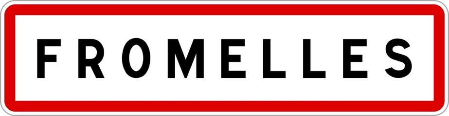 Panneau entrée ville agglomération Fromelles / Town entrance sign Fromelles